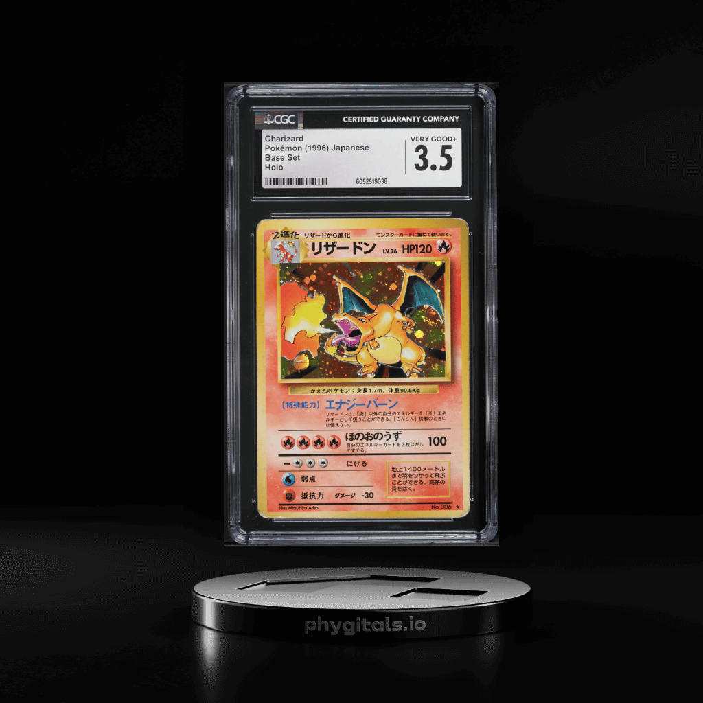 1996 Pokemon Japanese Base Set Holo Charizard #6 CGC 3.5 VG+ - Main Image