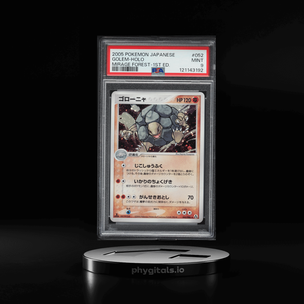 2005 Pokemon Japanese PCG Mirage Forest 1st Edition Holo Golem #52 PSA 9 MINT - Main Image