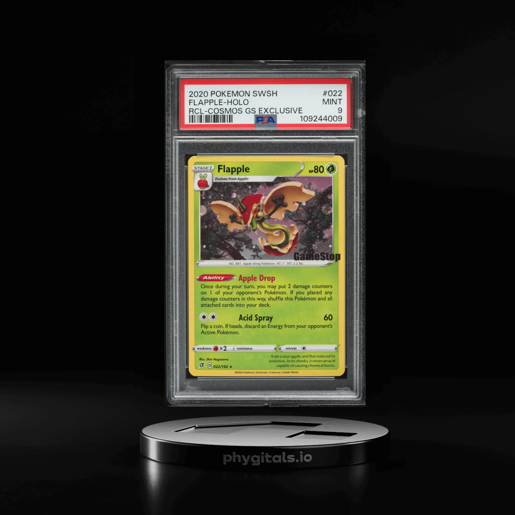 2020 Pokemon SWSH Rebel Clash Gamestop Exclusive Holo Flapple #022 PSA 9 MINT - Main Image