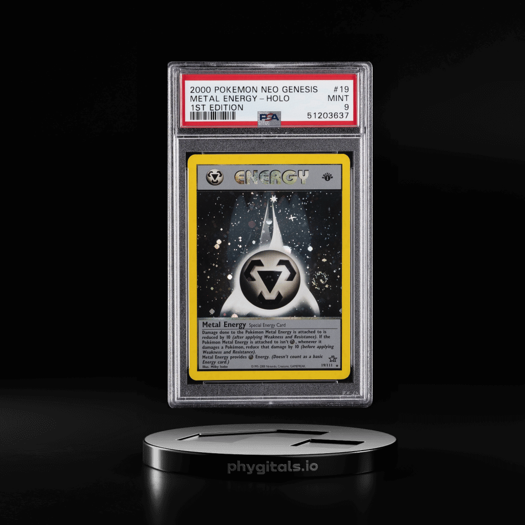 2000 POKEMON NEO GENESIS 1ST ED #19 METAL ENERGY-HOLO PSA 9 - Main Image