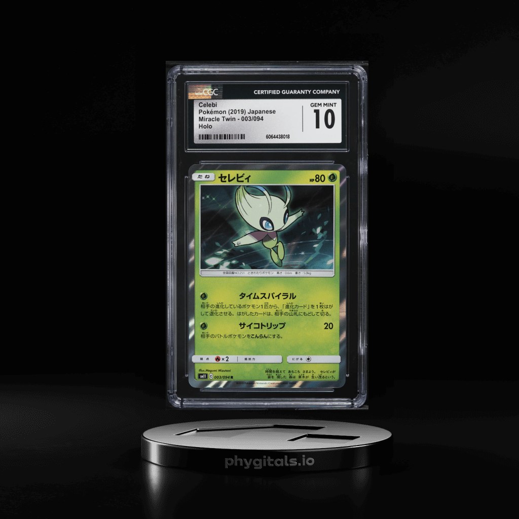 2019 Pokemon Japanese Sun & Moon Miracle Twin Holo Celebi #3 CGC 10 GEM MINT - Main Image