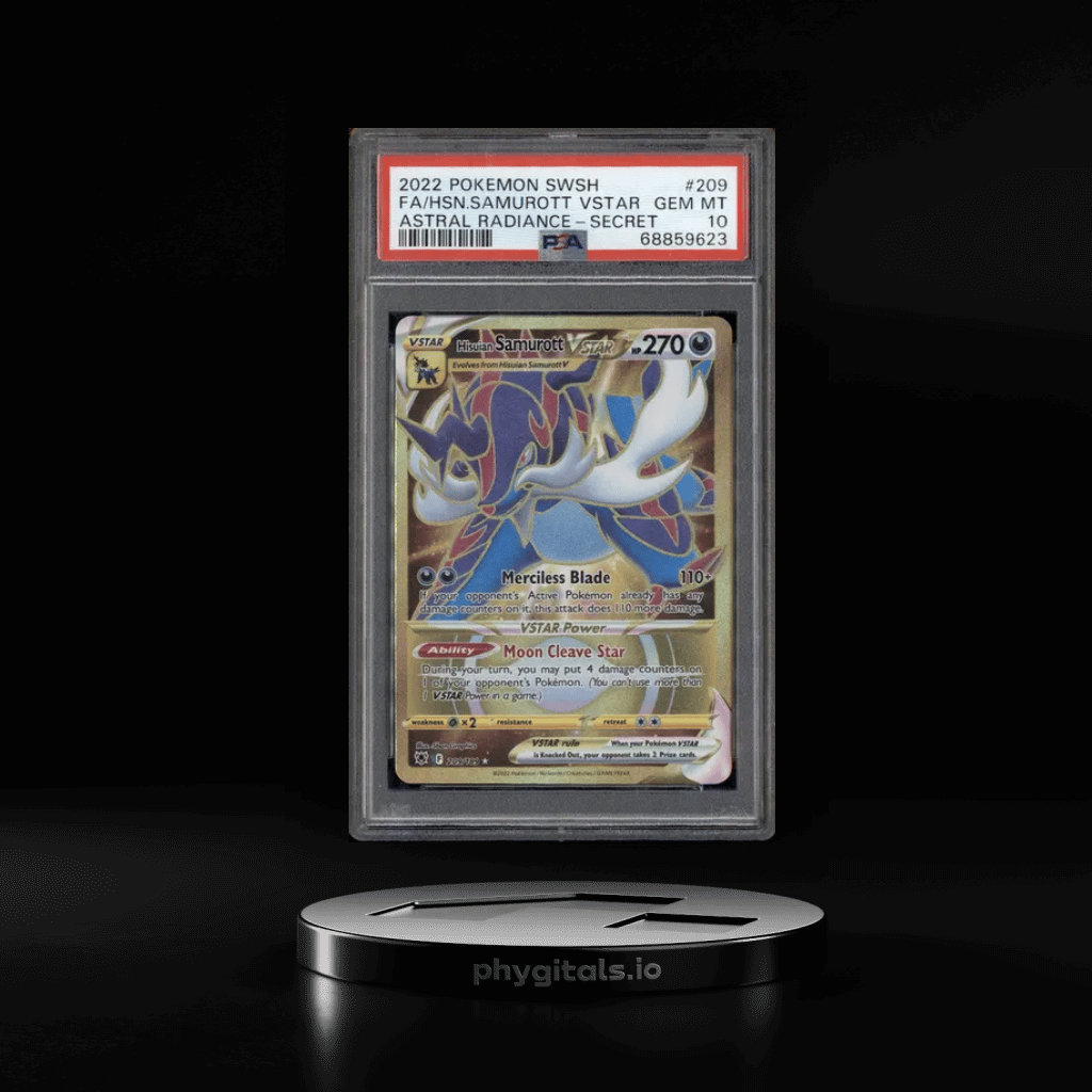 2022 Pokemon Sword Shield Astral Radiance Full Art Hisuian Samurott PSA 10 - Main Image