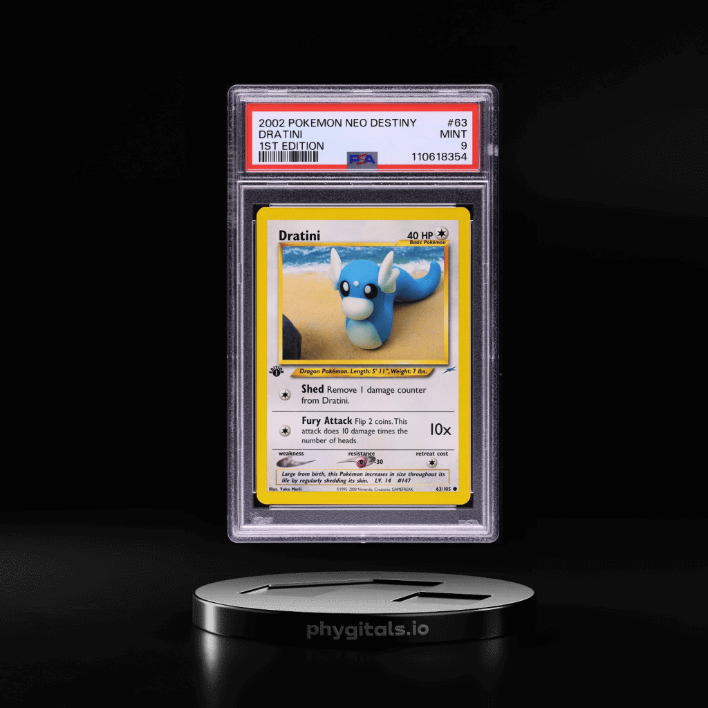 2002 Pokemon Neo Destiny 1st Edition Dratini #63 PSA 9 MINT - Main Image