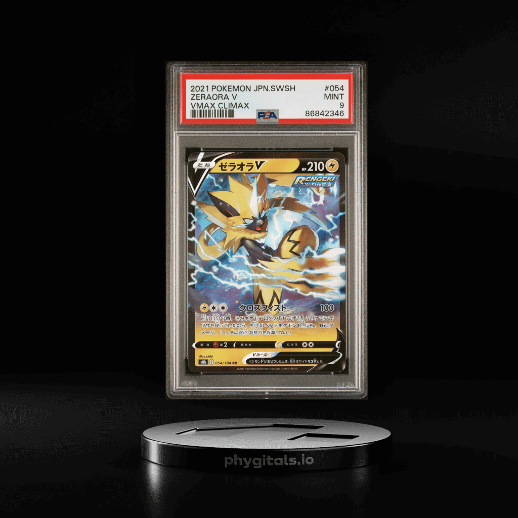 2021 POKEMON JPN SWORD & SHIELD VMAX CLIMAX #054 ZERAORA V PSA 9 - Main Image