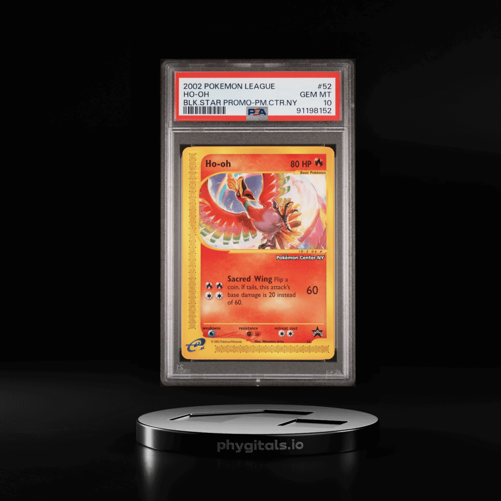 2002 POKEMON LEAGUE PROMO BLACK STAR POKEMON CENTER NY #52 HO-OH PSA 10 - Main Image