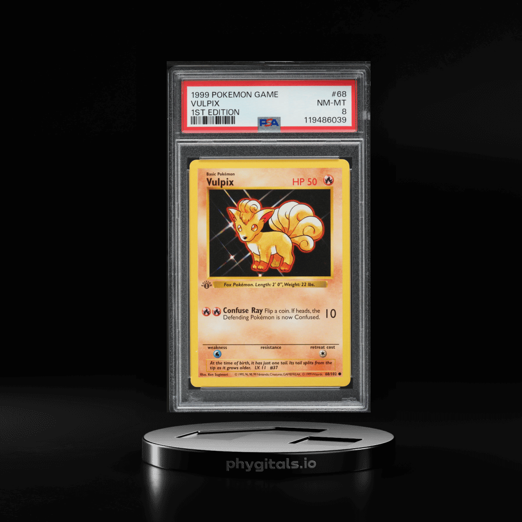 1999 Pokemon Base Set Shadowless 1st Edition Vulpix #68 PSA 8 NM-MT - Main Image