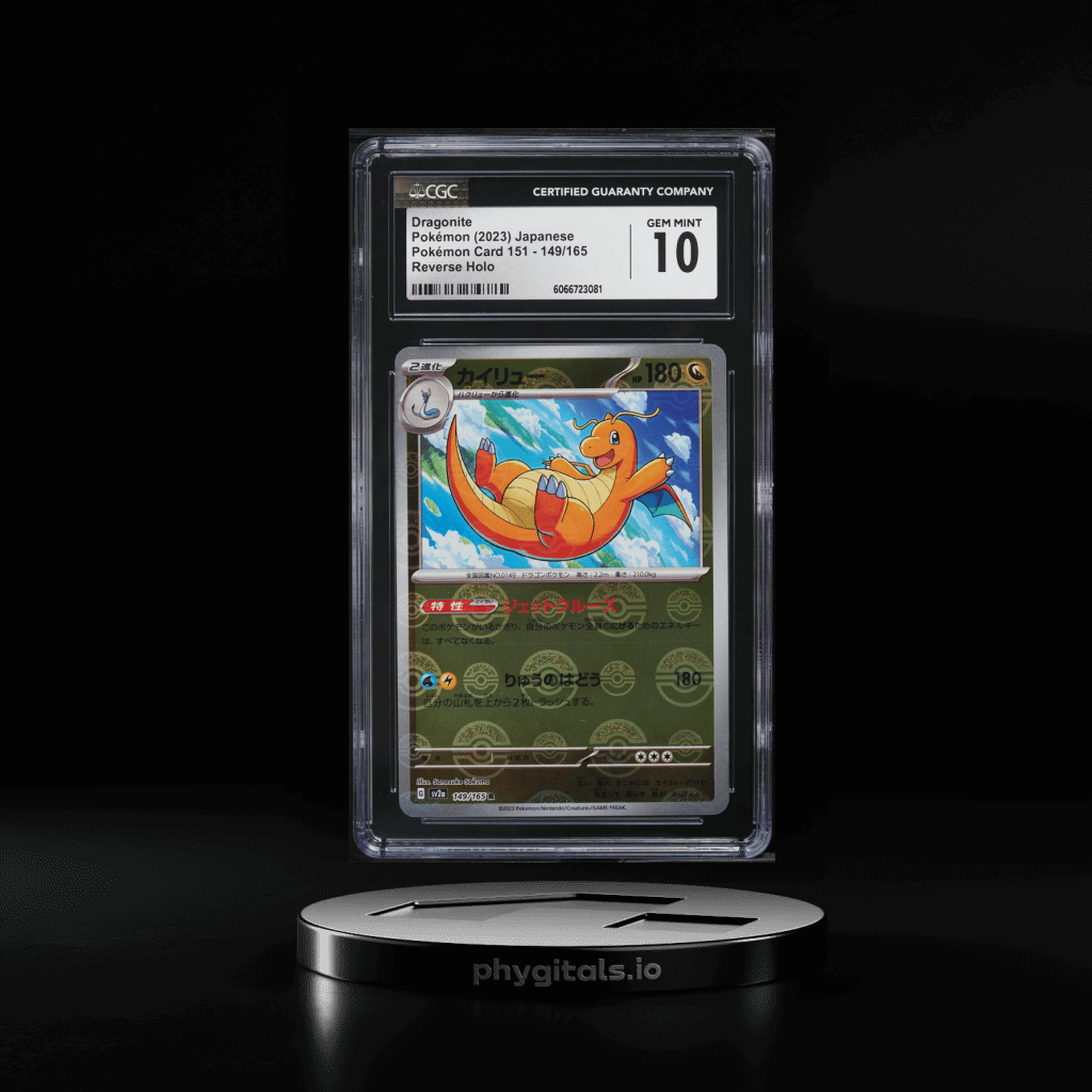 2023 Pokemon Japanese SV 151 Poke Ball Reverse Holo Dragonite #149 CGC 10 GEM - Main Image