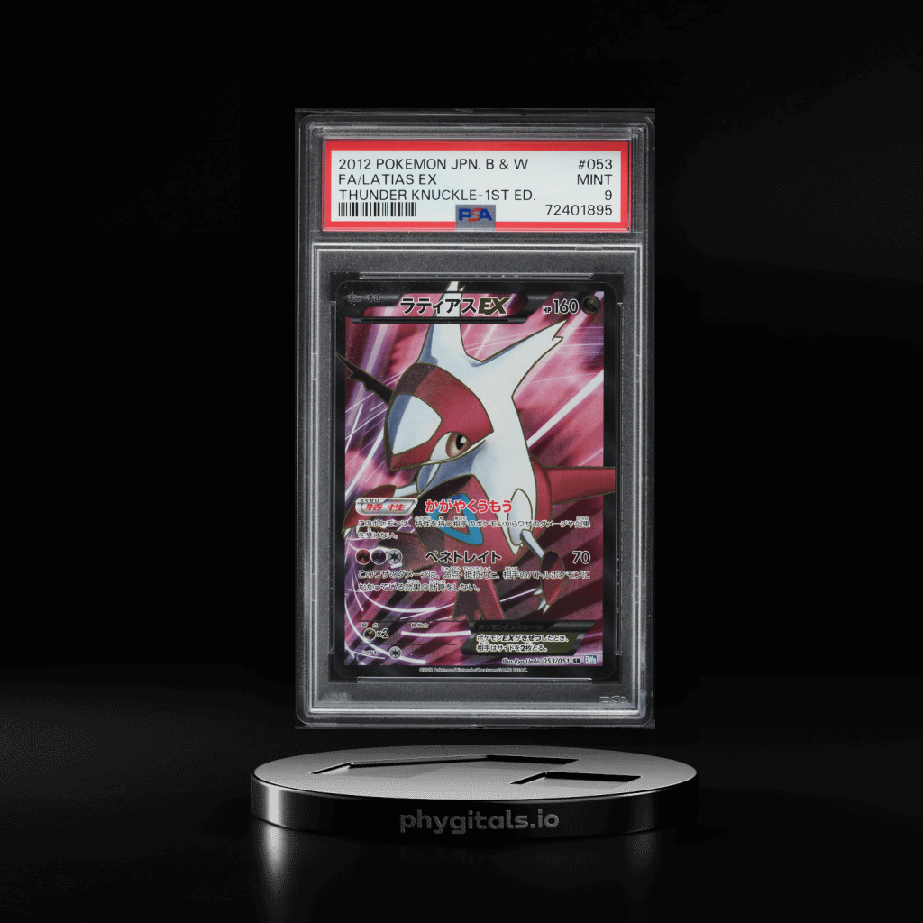 2012 Pokemon Japanese BW Thunder Knuckle 1st Ed Full Art Latias EX #53 PSA 9 - Main Image