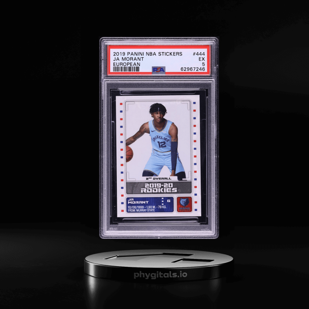 2019 Panini NBA Stickers European Ja Morant ROOKIE #444 PSA 5 EX - Main Image