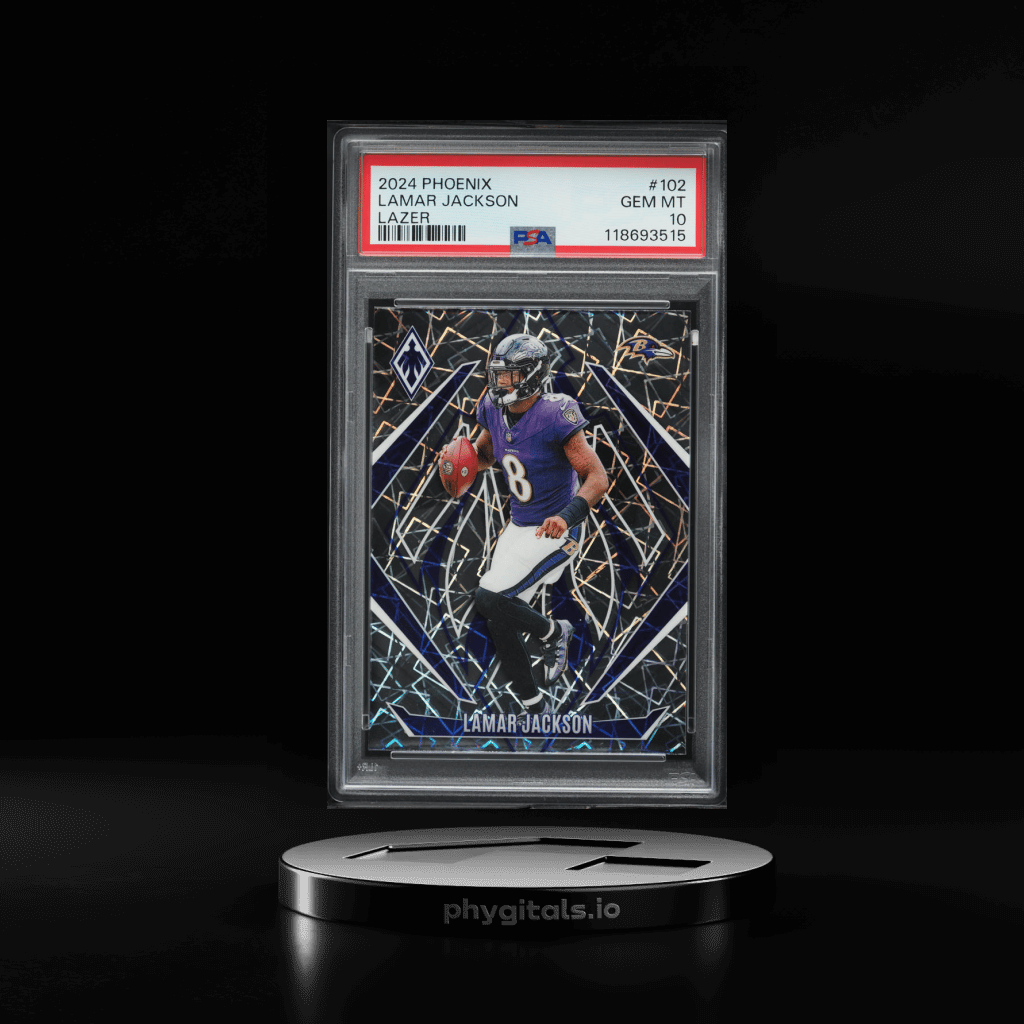 2024 Panini Phoenix Lazer Lamar Jackson #102 PSA 10 GEM MINT - Main Image