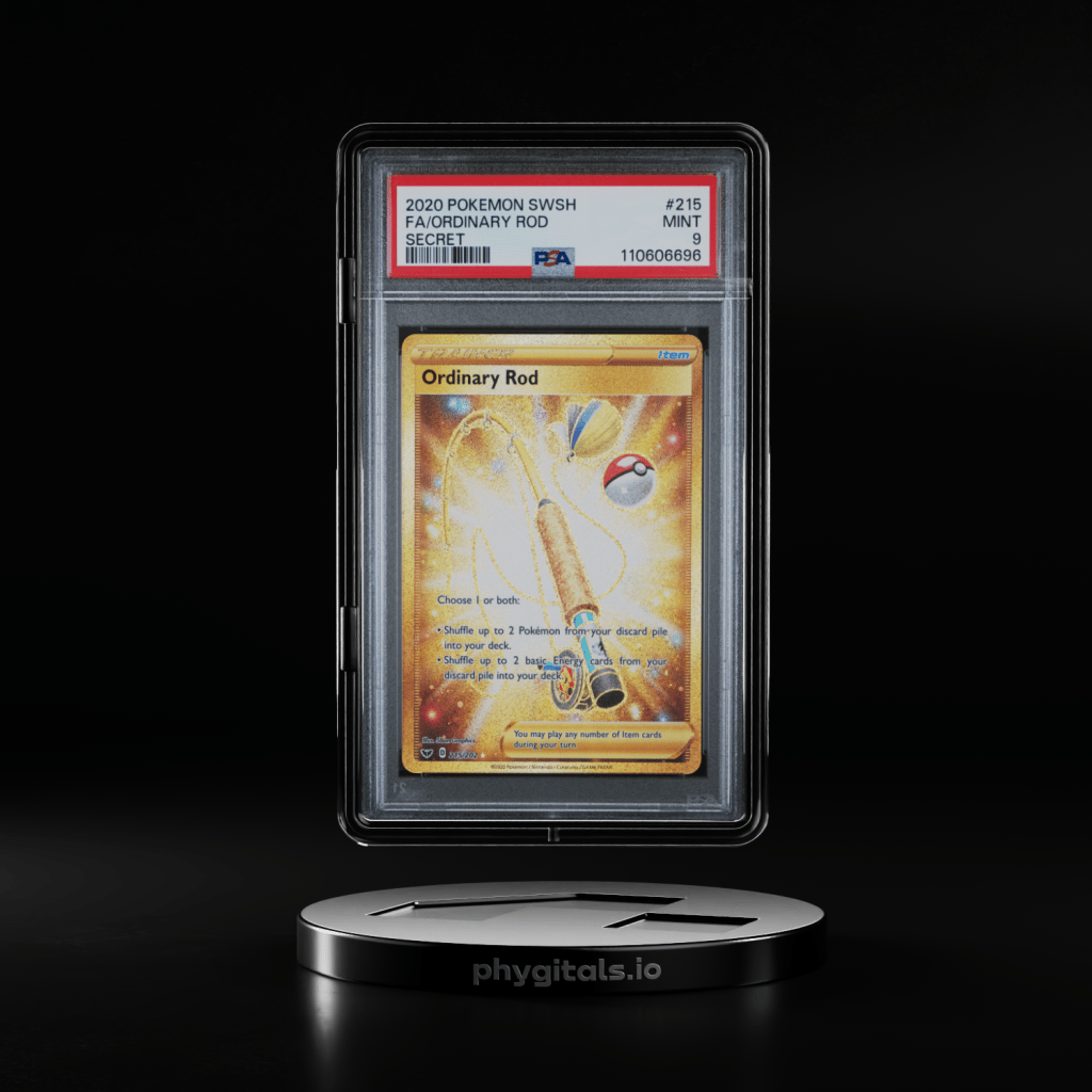 2020 POKEMON SWORD & SHIELD SECRET #215 FULL ART/ORDINARY ROD PSA 9 - Main Image