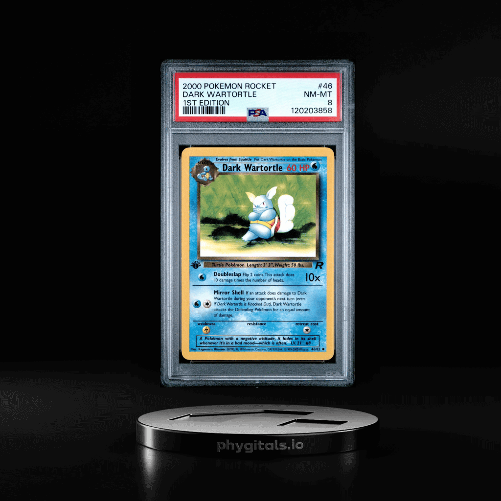 2000 POKEMON ROCKET 1ST ED #46 DARK WARTORTLE PSA 8 - Main Image