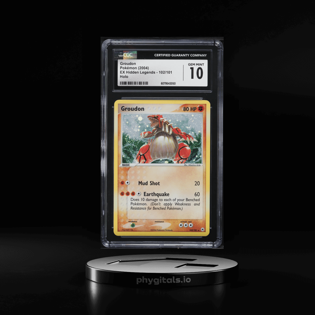 2004 Pokemon EX Hidden Legends Holo Groudon #102 CGC 10 GEM MINT - Main Image