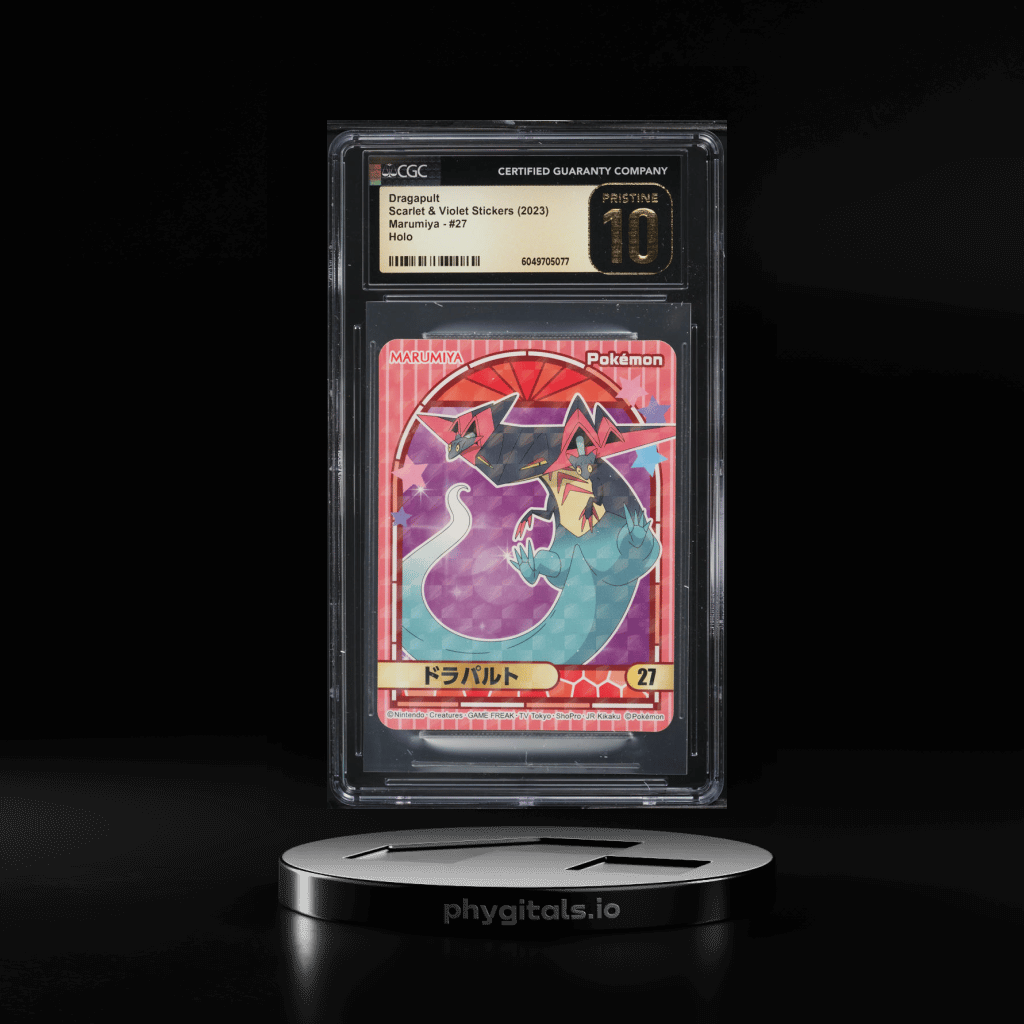 2023 Pokemon Japanese SV Stickers Marumiya Holo Dragapult #27 CGC 10 PRISTINE - Main Image