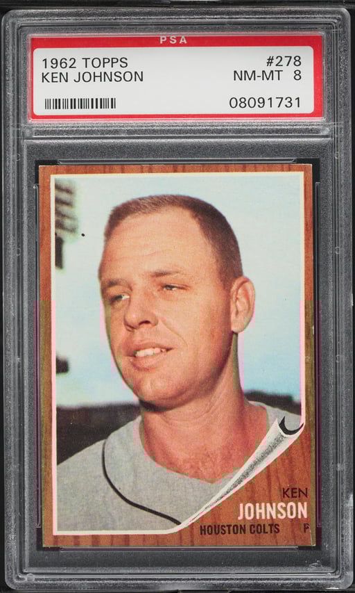 1962 Topps Ken Johnson #278 PSA ...